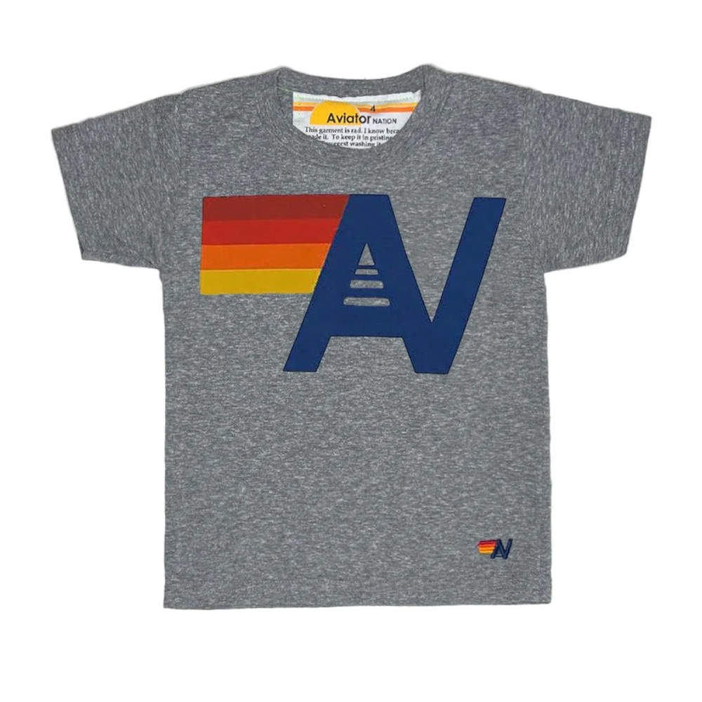 Kids Gray Aviator Nation Graphic T-Shirt
